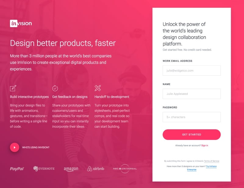 Invision’s benefit points back up the headline.