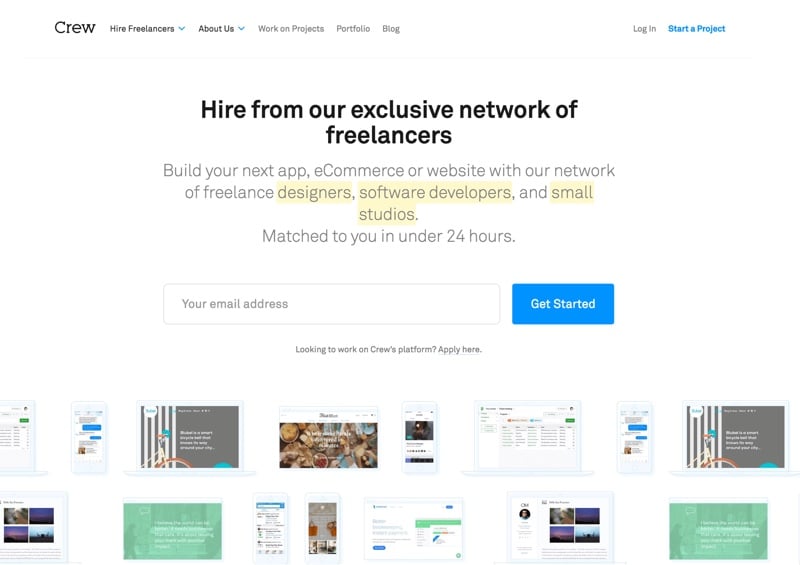Crew’s subheader ends with “...in under 24 hours”.