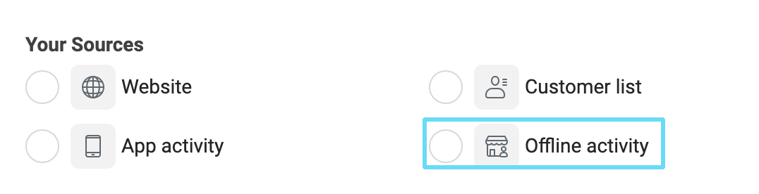 Facebook Ads Manager offline activity