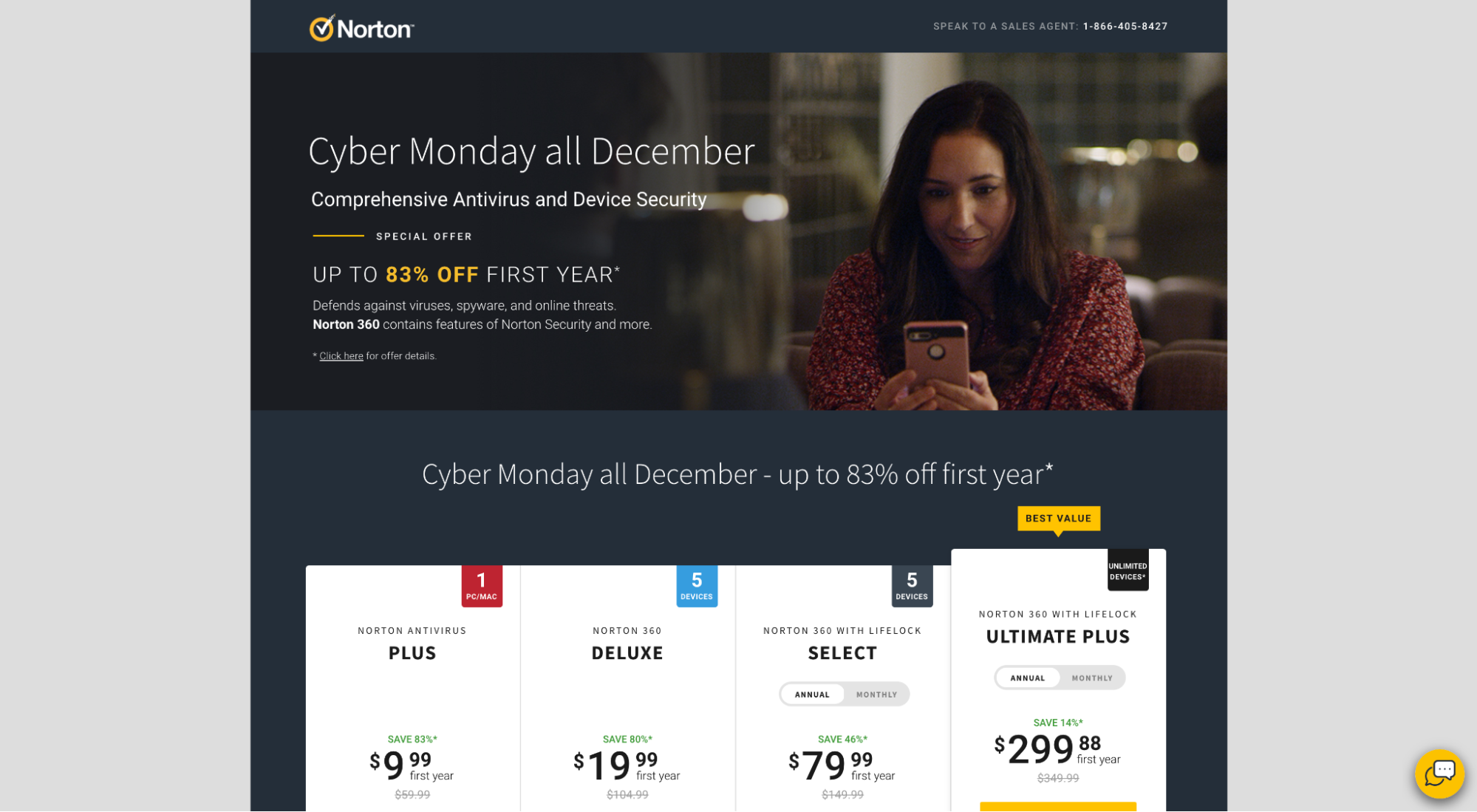 Norton click-through page