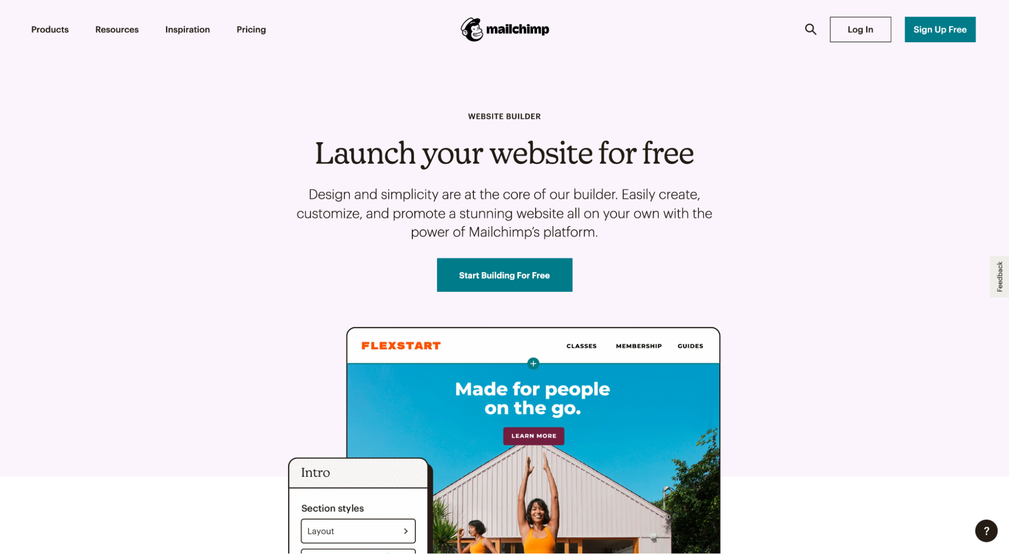 MailChimp click-through page
