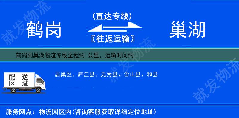 鹤岗南山区到巢湖多少公里