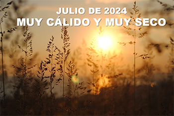 Julio de 2024, muy cálido y muy seco