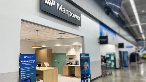 Manpower, the national staffing company, has begun placing jobs centers in Walmart. The idea is to make it easier for potential jobseekers. This one, in Fayetteville, is set to open this week - after the hurricane passes through.