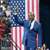 U.S. Sen. Raphael Warnock is one of many Democratic officials thrilled by Vice President Kamala Harris' rise to become the Democratic Party's presumptive nominee for president. “She knows that the road to the White House goes through Georgia,” he said. (Hyosub Shin / Hyosub.Shin / ajc.com)