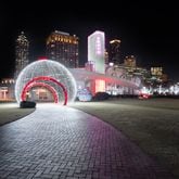 A 28-foot-tall ornament of holiday lights decorate Pemberton Place outside the World of Coca-Cola.
Courtesy of World of Coca-Cola