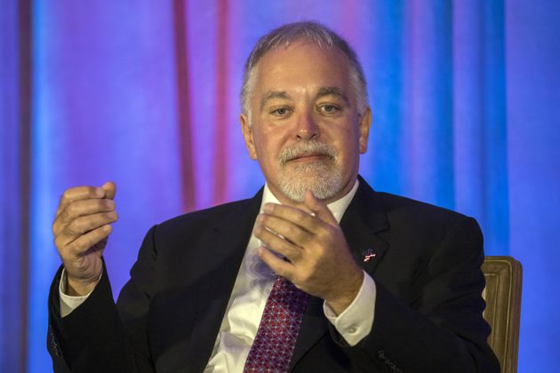 Georgia School Superintendent Richard Woods speaks at the Georgia School Board Association Summer conference in Savannah. Woods’ office said Wednesday that the course will appear in the state course catalog by the end of Thursday, after he initially declined to approve it. (AJC Photo/Stephen B. Morton)