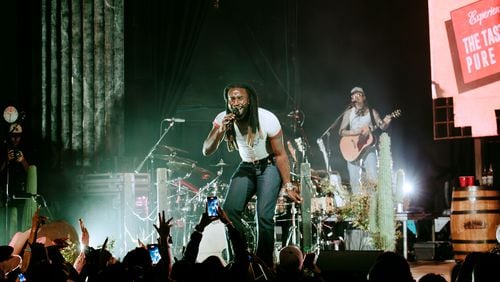 Shaboozey performed to a packed and energized crowd at Variety Playhouse on Wednesday, September 25, 2024. The country singer has spent 11 consecutive weeks at #1 on the Billboard Hot 100. Photos by Sophie Harris/For the AJC