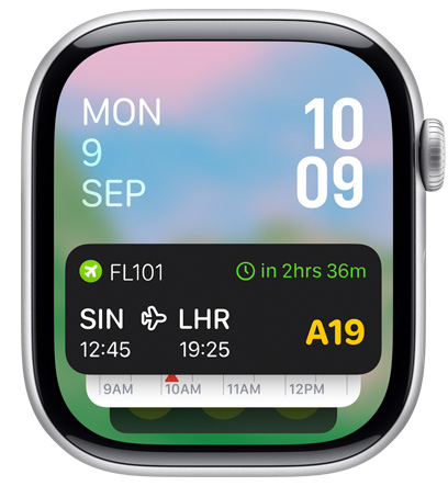 An Apple Watch screen displaying the Uber app widget