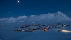 View of Ny-Ålesund, Svalbard, the northernmost community of the world