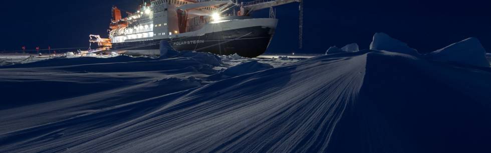 The icebreaking research vessel Poalrstern is home and shelter for the MOSAiC scientists and crew. 