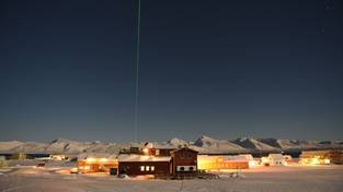 View of the German-French research base AWIPEV, Ny Alesund