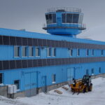 Photo of the Discovery Building with the new solar panels