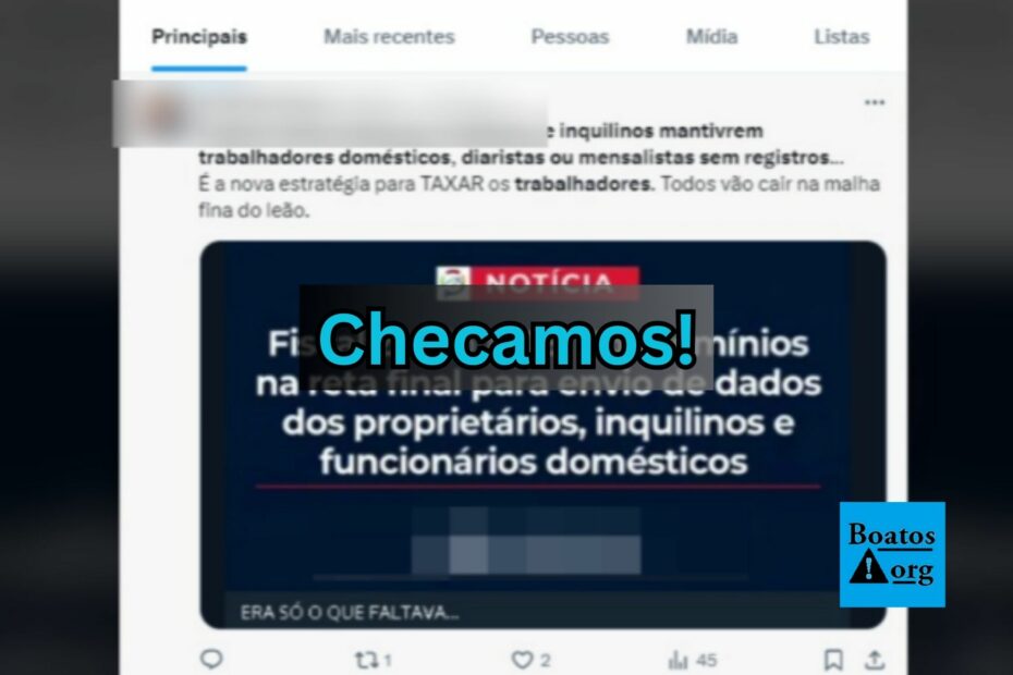 Condomínios vão ser multados se inquilinos manterem trabalhadores domésticos sem carteira assinada, diz boato (Foto: Reprodução/X)