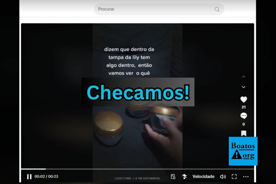 Dentro da tampa do creme Lily da O Boticário tem um brinde, diz boato (Foto: Reprodução/TikTok)