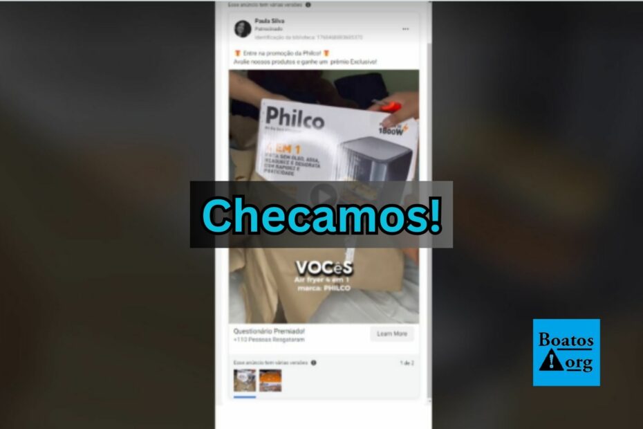 Philco distribui brindes para quem responder a pesquisa em site, diz boato (Foto: Reprodução/Meta)