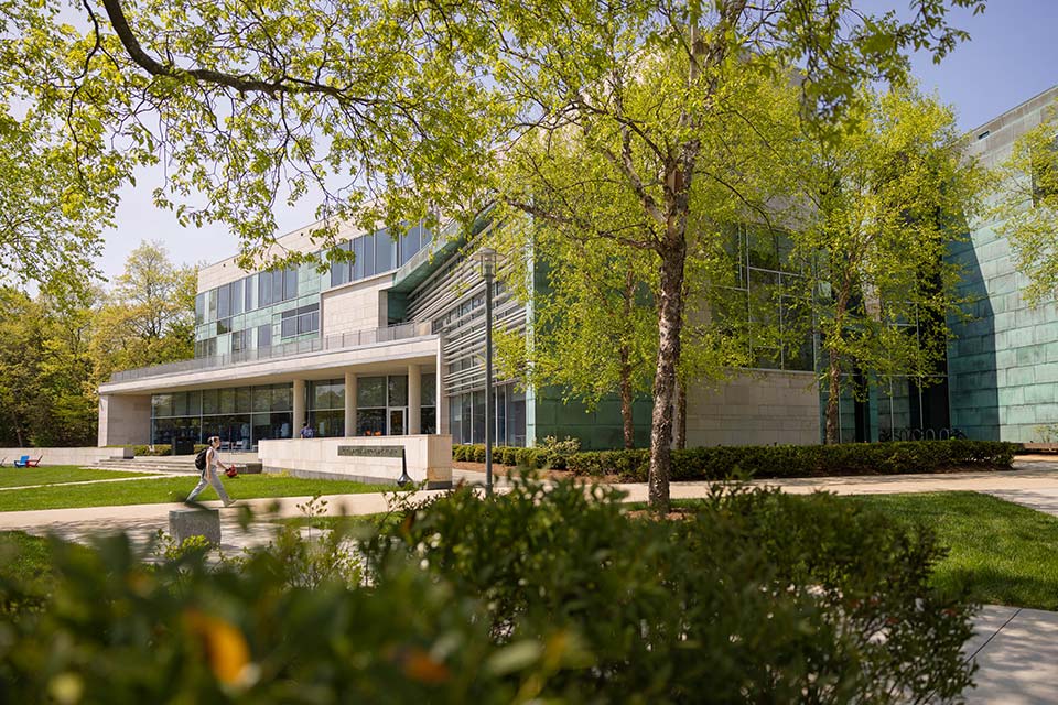 The Brandeis campus in spring