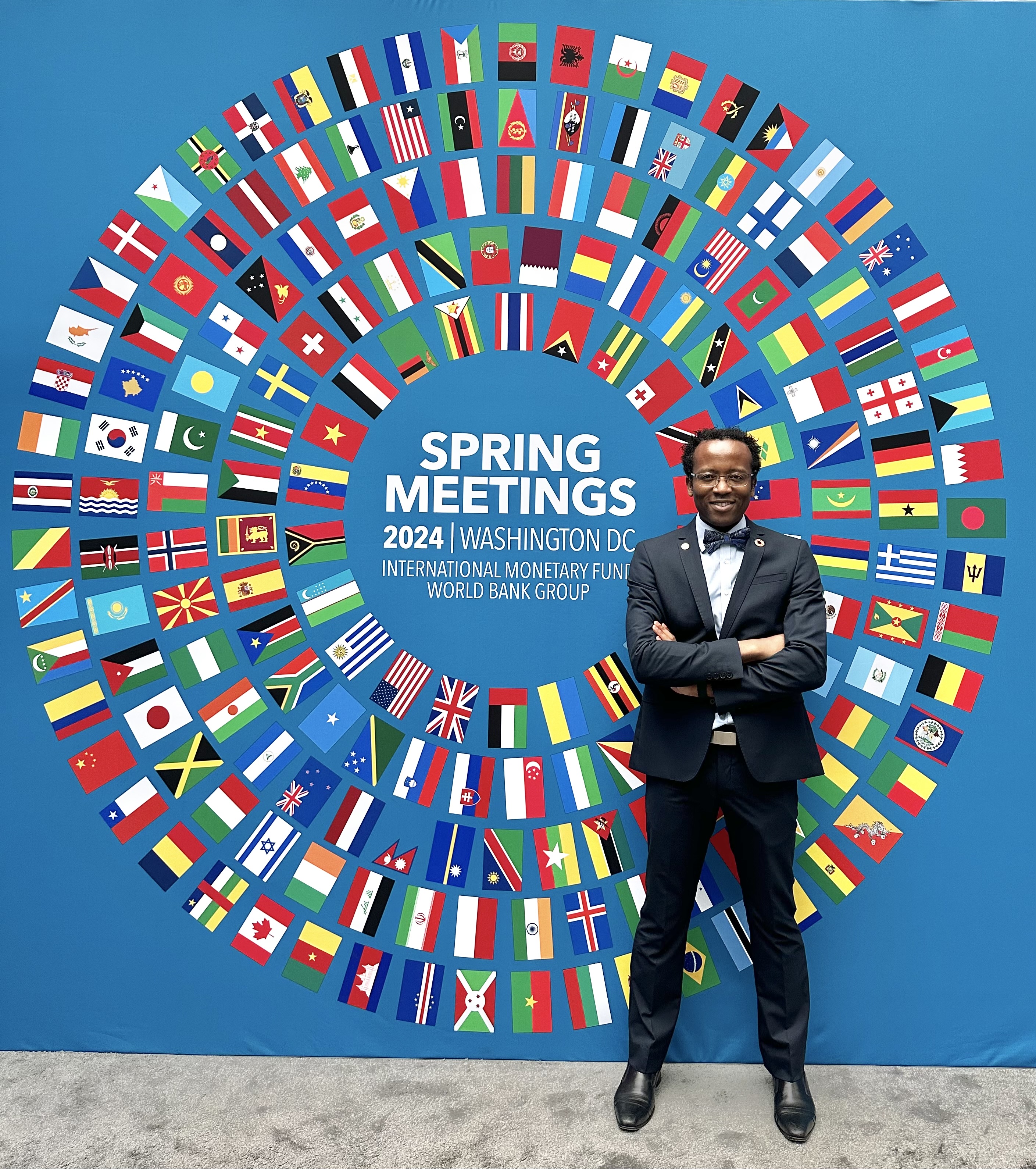 Brookings expert Landry Signe' at the World Bank/IMF Spring meetings in April 2024