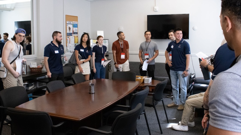 Students tour the new OMAS space