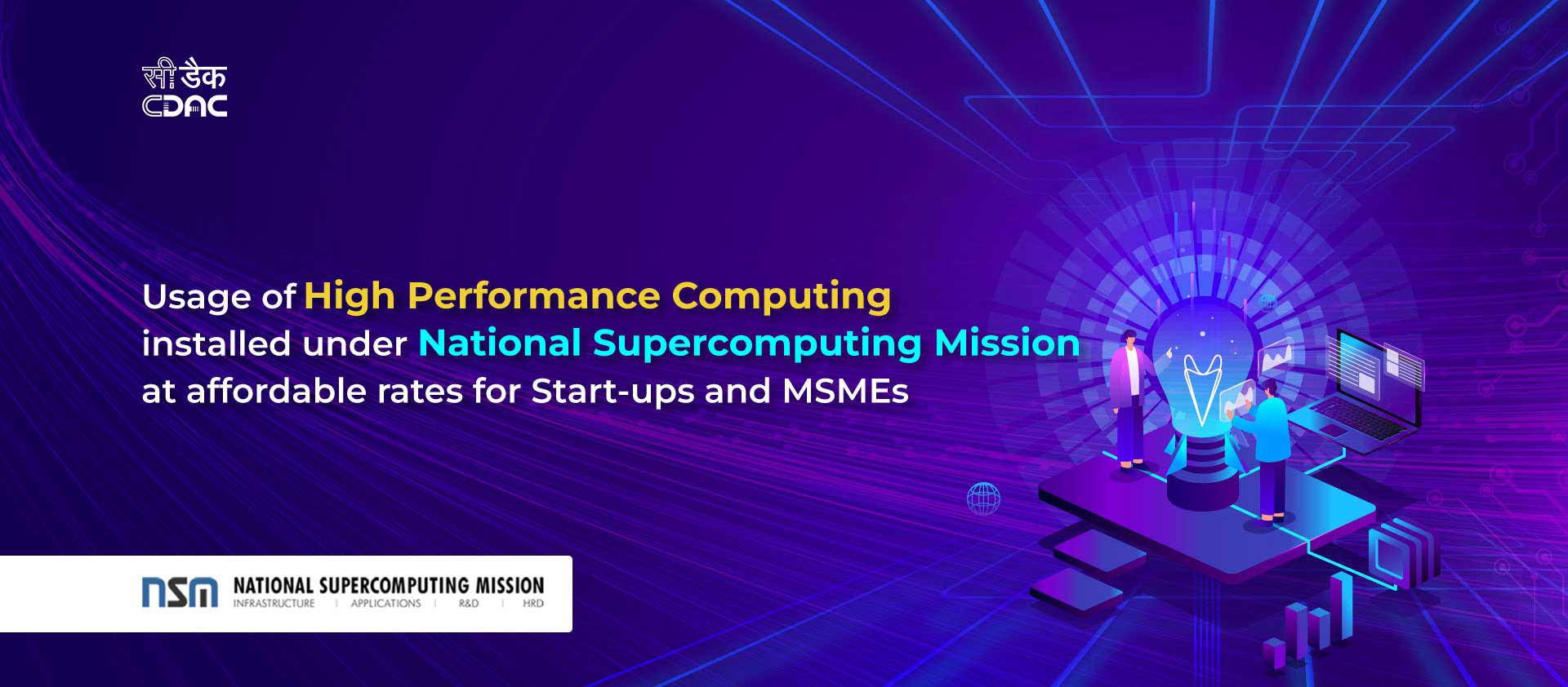 Usage of High Performance Computing installed under National Suppercomputing Mission