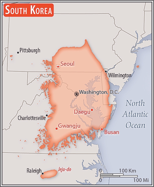 Area comparison map