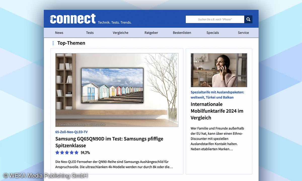 Neues Design der connect.de