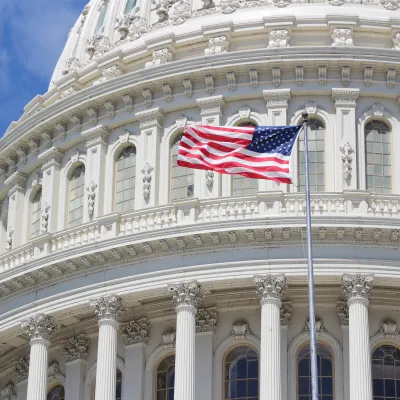 Capitol Building Dome with Flag