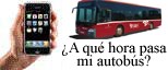 Consulta los minutos estimados que faltan para que pase el siguiente autobus urbano por una parada.