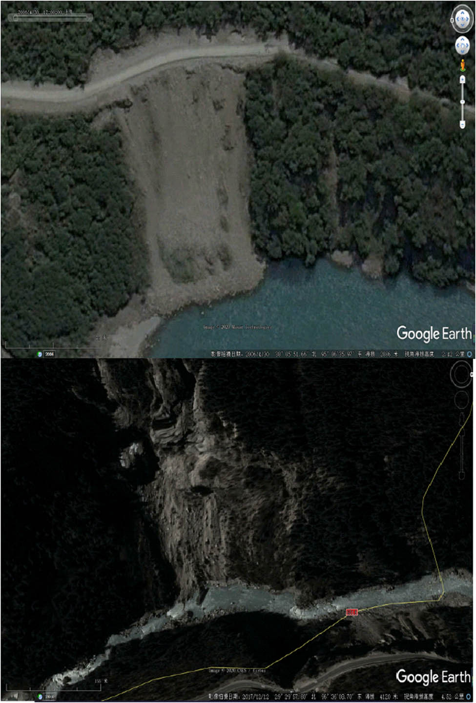 Figure 3 
                  Typical site landslide map.
               