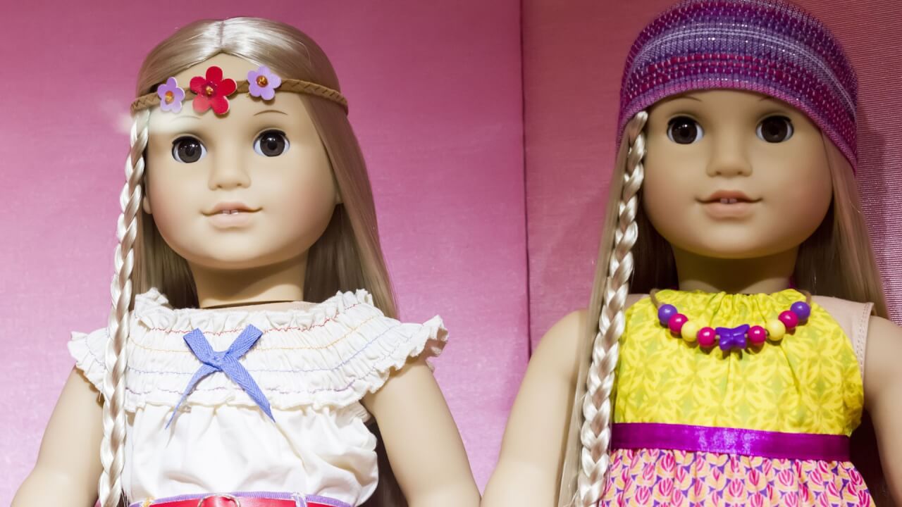 two American Girl dolls