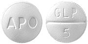 Pill APO GLP 5 is Glipizide 5 mg