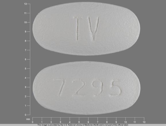 Pill TV 7295 White Oval is Carvedilol