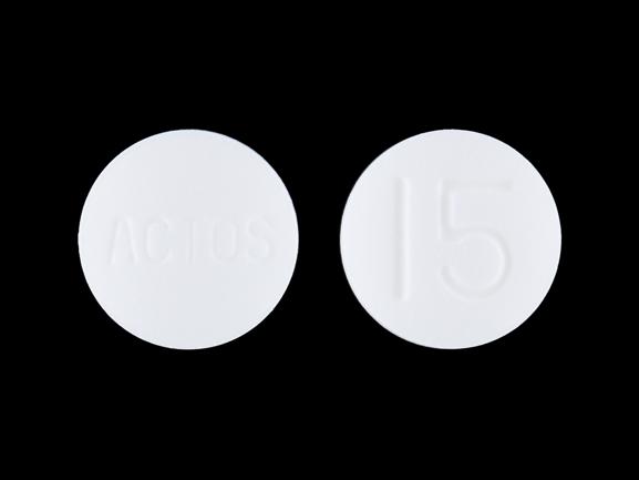 Pill ACTOS 15 White Round is Actos