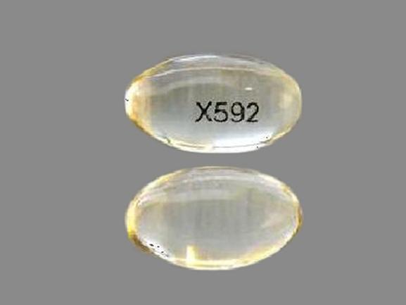 Pill X592 is Zipsor diclofenac potassium 25 mg