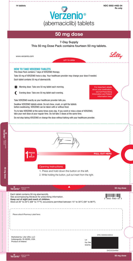 PACKAGE CARTON – VERZENIO 50 mg 14ct
