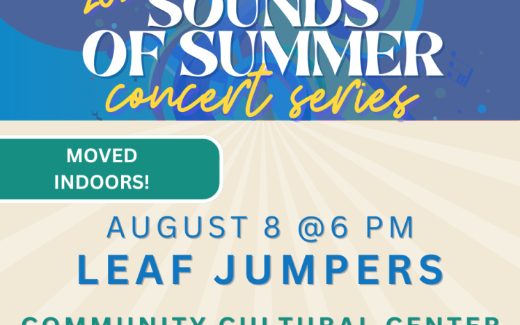 Final Concert of the 2024 Sounds of Summer Series tonight is moved indoors and acessibility update