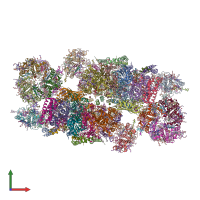 PDB entry 3jcu coloured by chain, front view.