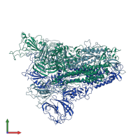 PDB entry 5x5b coloured by chain, front view.