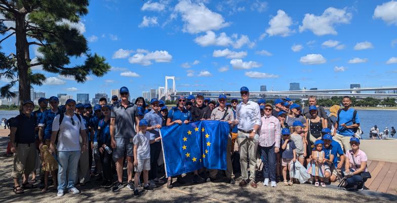 EUBeachCleanup2024 in OdaibaOdaiba