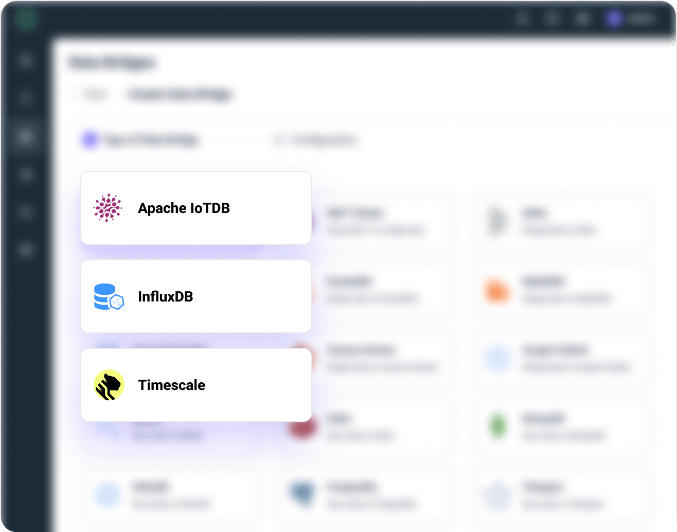 Works with Popular Open-Source Time-Series Databases