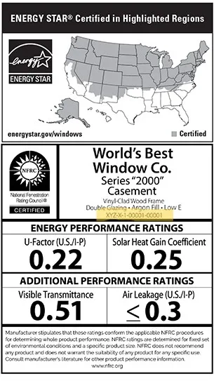 Sample ENERGY STAR Climate Zone label with sample CPD number highlighted.