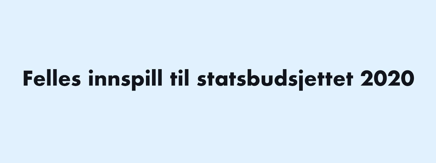 Innspill Statsbudsjett