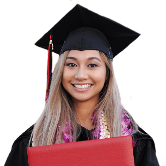 Female in graduation cap