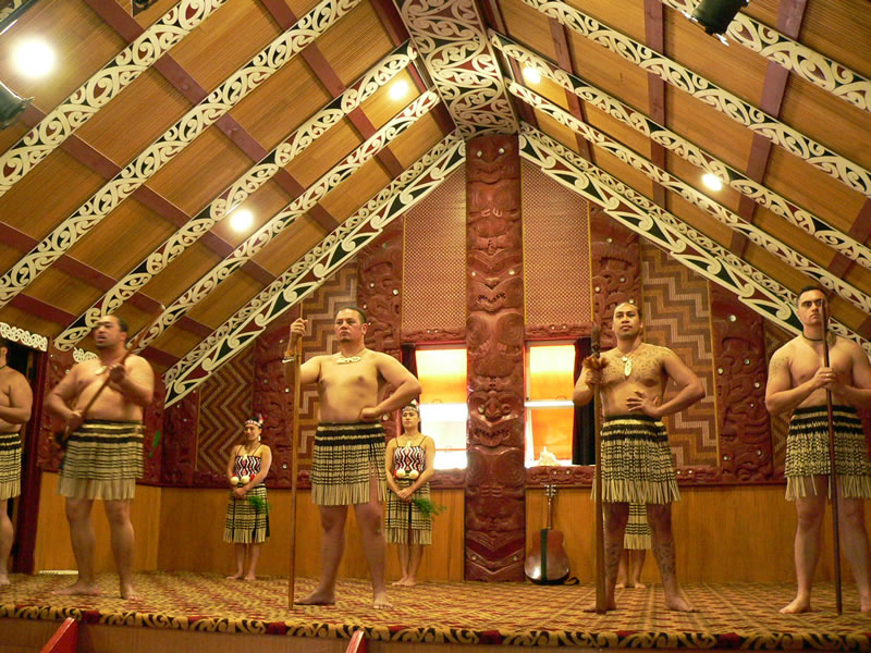 Maori dancers.