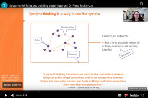 A screenshot of a powerpoint slide showing that relationships that join different elements of a system are important to how that systems functions