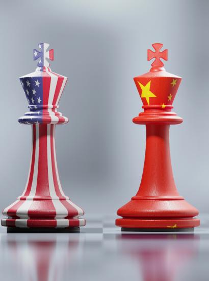 US and China Chess Pieces 