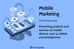 Mobile Marketing: Promoting products and services via mobile devices, such as tablets and smartphones.