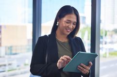 Woman with tablet