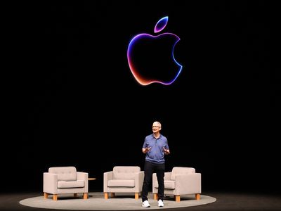 Apple CEO Tim Cook delivers remarks at the start of the Apple Worldwide Developers Conference (WWDC) on June 10, 2024