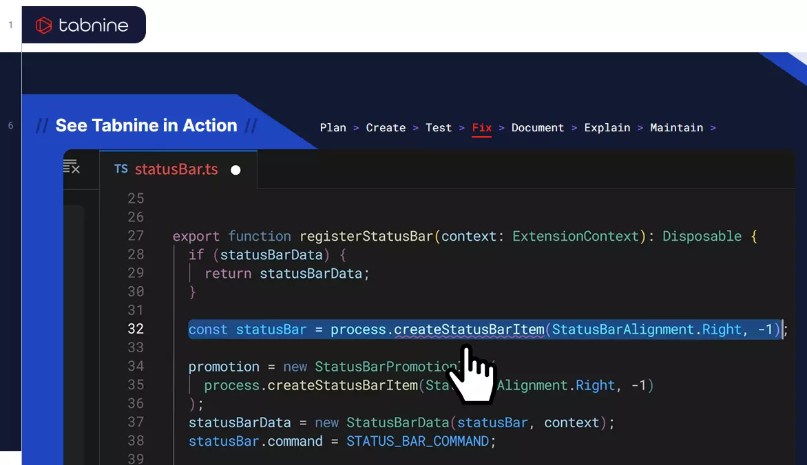 Tabnine: Website screenshot Image: Tabnine: Website screenshot